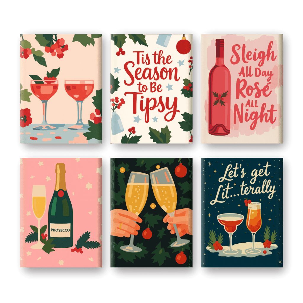 6 Mini Paintings - Tipsy Christmas Set
