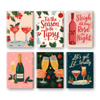 6 Mini Paintings - Tipsy Christmas Set