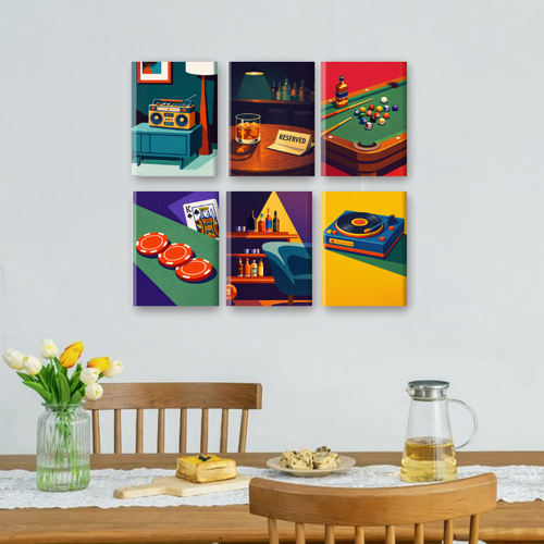 6 Mini Paintings - After Hours Set