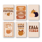 6 Mini Paintings - Autumn Festival Set