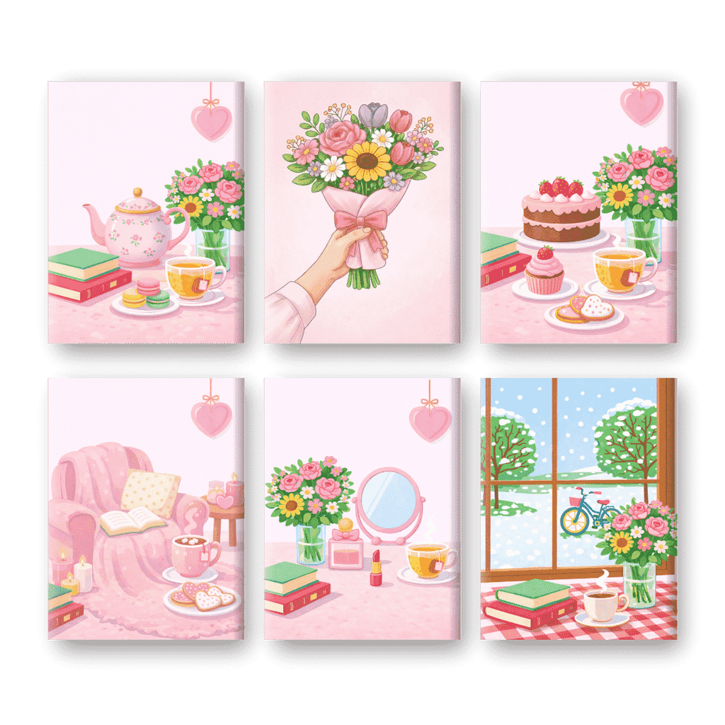 6 Mini Paintings - Calm Moments Set