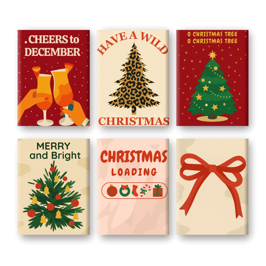 6 Mini Paintings | Cheers to December Set
