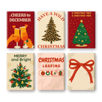 6 Mini Paintings | Cheers to December Set
