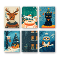 6 Mini Paintings | Christmas Charm Set