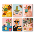 6 Mini Paintings | Colorful Lifestyle Set