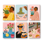 6 Mini Paintings | Colorful Lifestyle Set