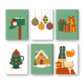 6 Mini Paintings - Cozy Christmas Season Set