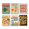 6 Mini Paintings - Cozy Morning Set