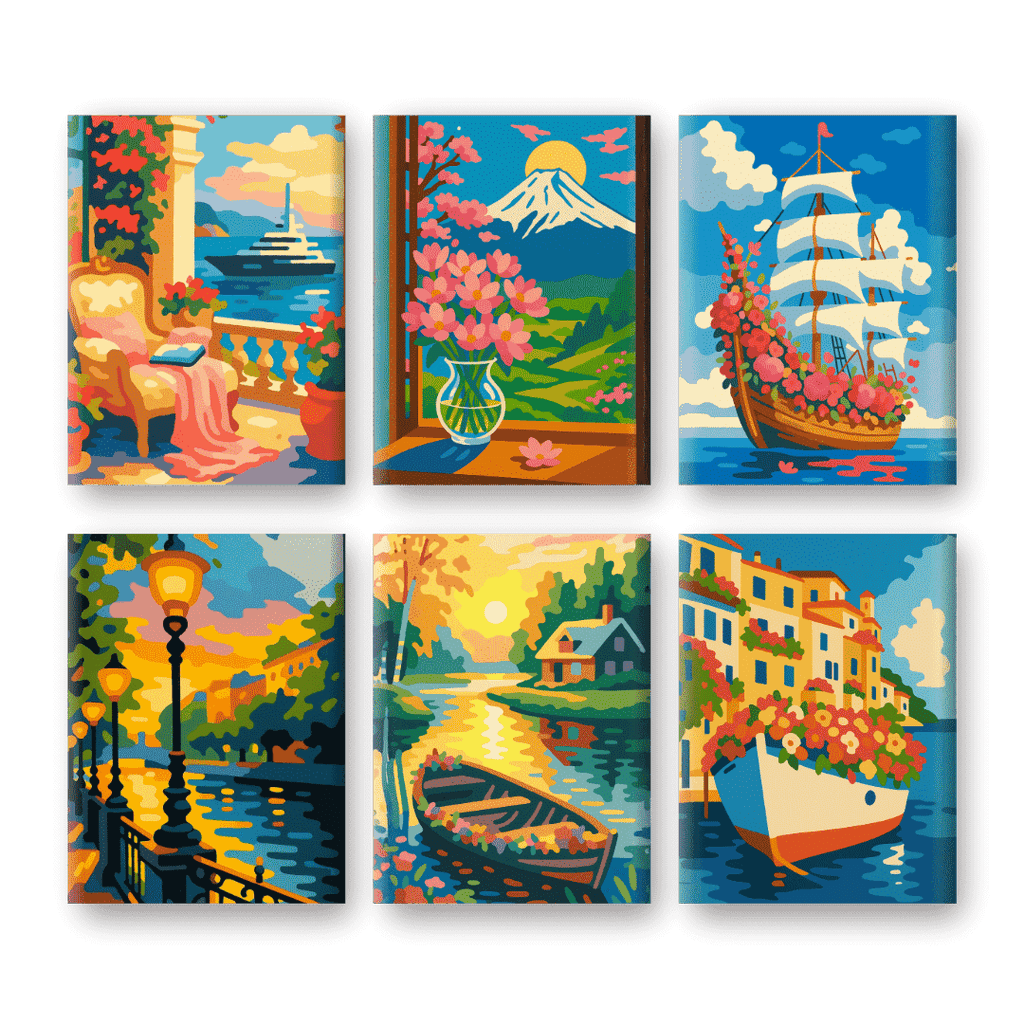 6 Mini Paintings | Dreamy Destinations Set