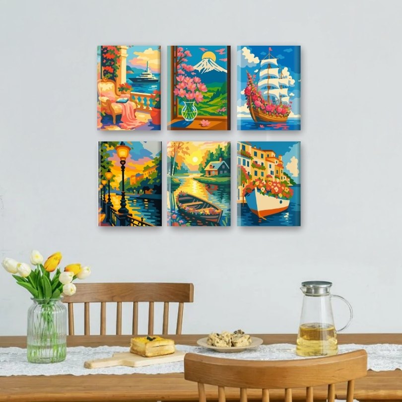 6 Mini Paintings | Dreamy Destinations Set