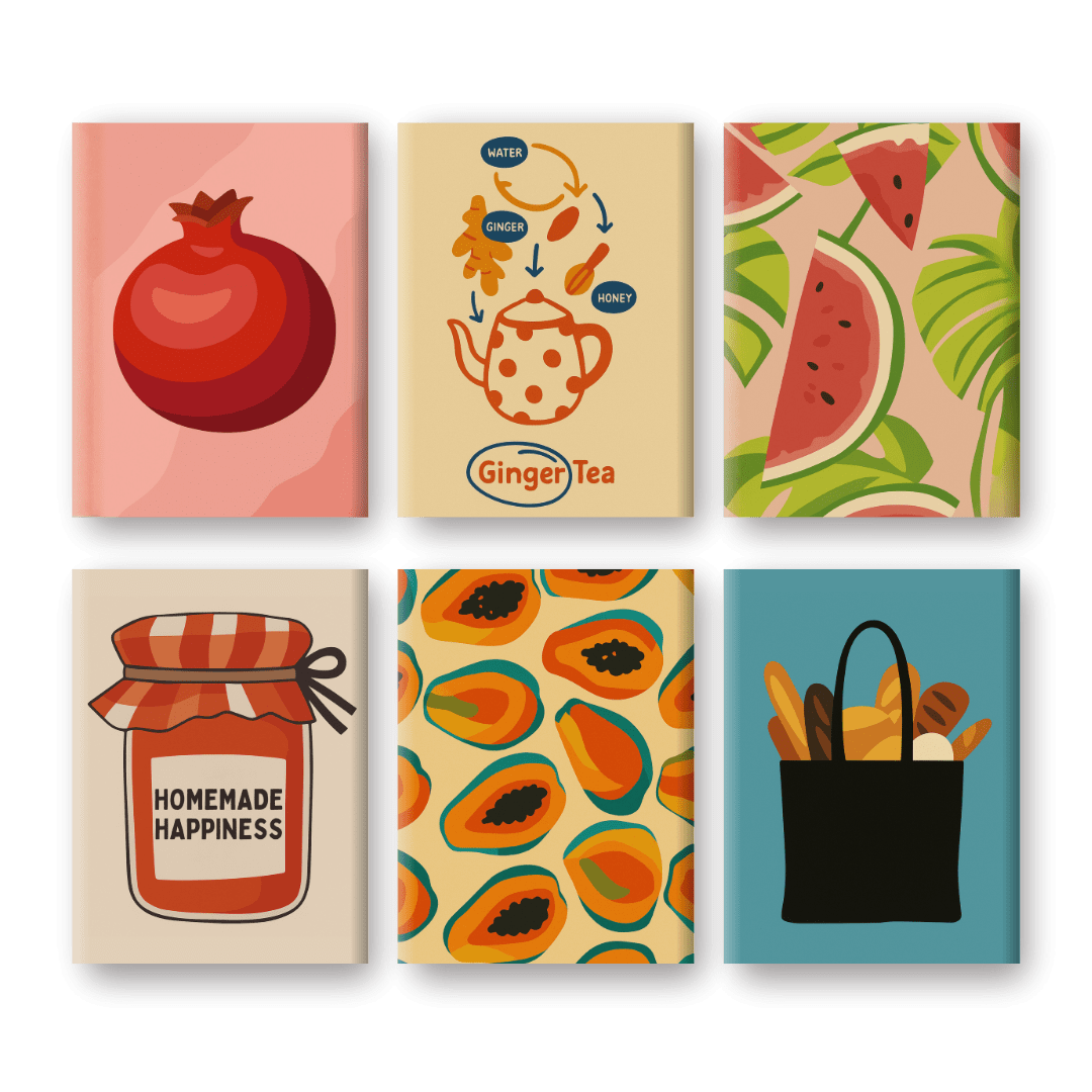 6 Mini Paintings | Fresh & Fruity Set