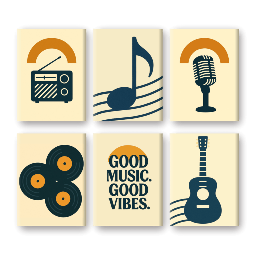6 Mini Paintings - Good Music Set