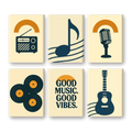 6 Mini Paintings - Good Music Set