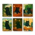 6 Mini Paintings | Grumpy Cat and Dog Set
