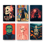 6 Mini Paintings - Halloween Night Set