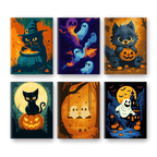 6 Mini Paintings - Halloween Vibes
