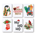 6 Mini Paintings - Ho Ho Ho Christmas Set