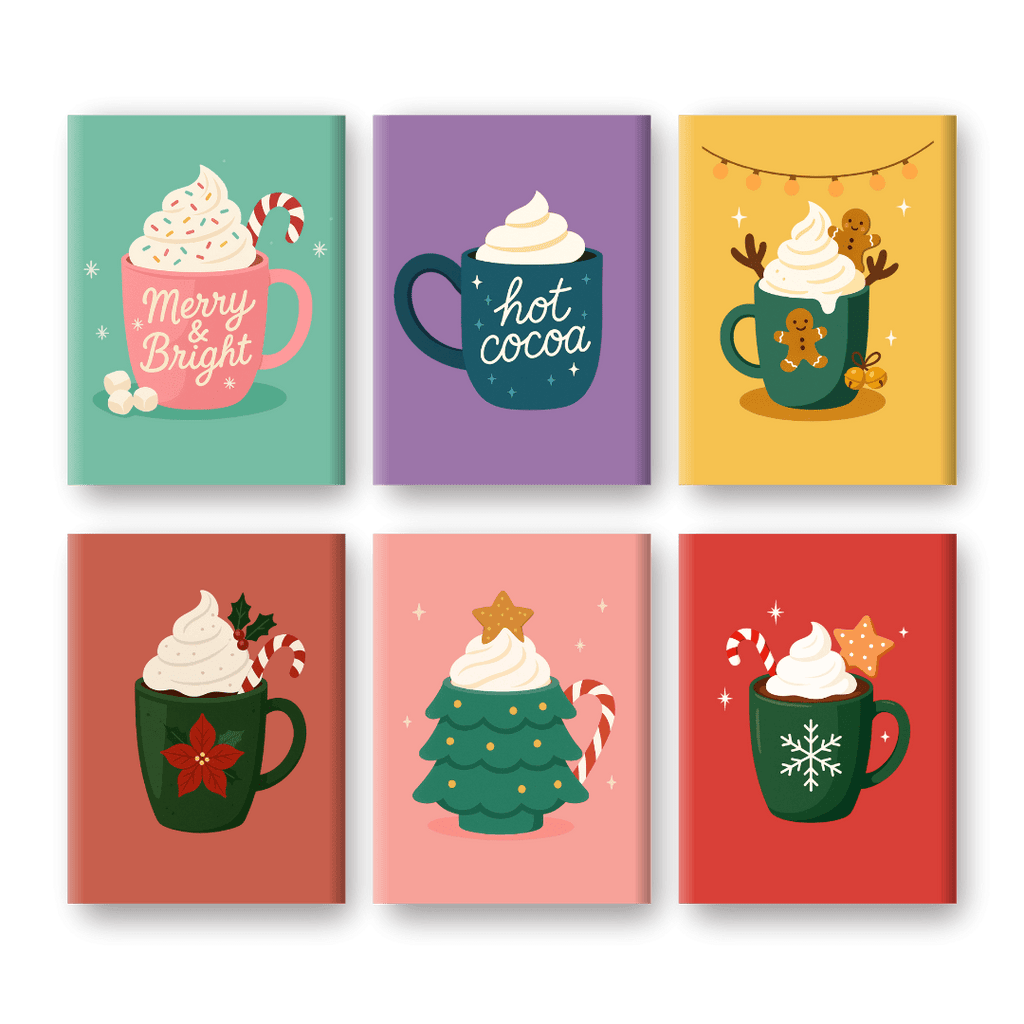 6 Mini Paintings - Hot Chocolate Christmas Set
