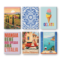 6 Mini Paintings - Italian Lifestyle Set