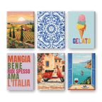 6 Mini Paintings - Italian Lifestyle Set