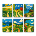 6 Mini Paintings - Landscapes Set