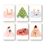 6 Mini Paintings - Lazy Morning Set