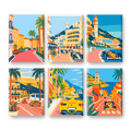 6 Mini Paintings - Monte Carlo Set