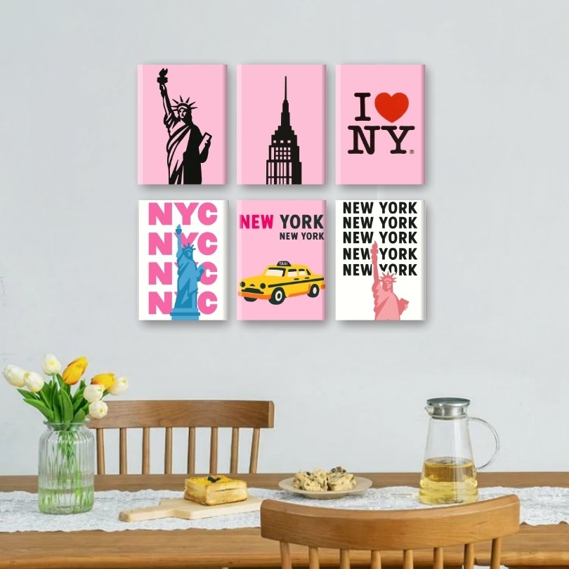 6 Mini Paintings - New York Set