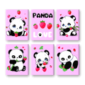 6 Mini Paintings | Panda Berries Set - By Tiny Tami