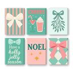 6 Mini Paintings | Pastel Christmas Set
