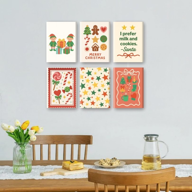 6 Mini Paintings | Christmas Treats Set