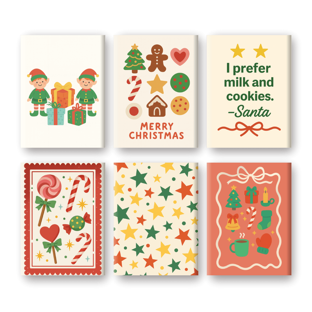 6 Mini Paintings | Christmas Treats Set