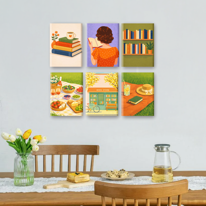 6 Mini Paintings - Quiet Moments Set