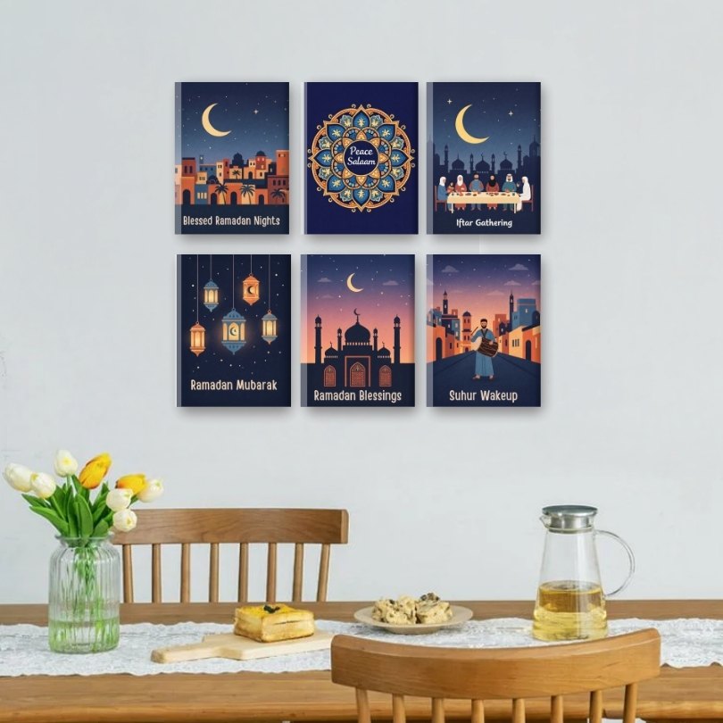 6 Mini Paintings - Ramadan Set