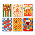 6 Mini Paintings - Sangria Set