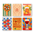 6 Mini Paintings - Sangria Set