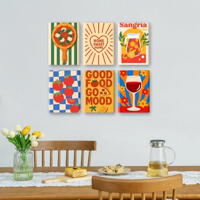 6 Mini Paintings - Sangria Set