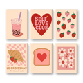 6 Mini Paintings - Self Love Cub set