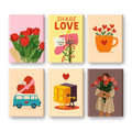 6 Mini Paintings - Share Love Set