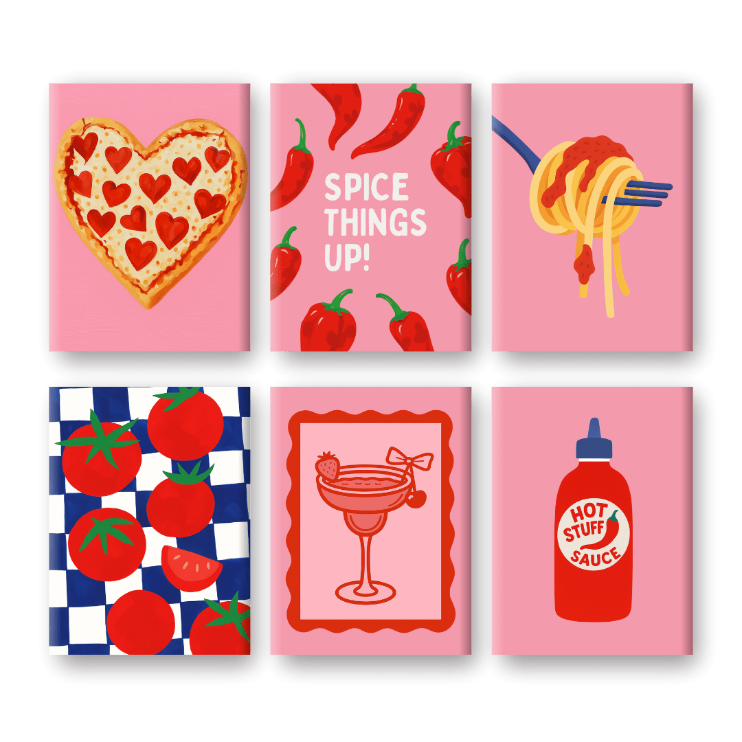 6 Mini Paintings | Spicy Set
