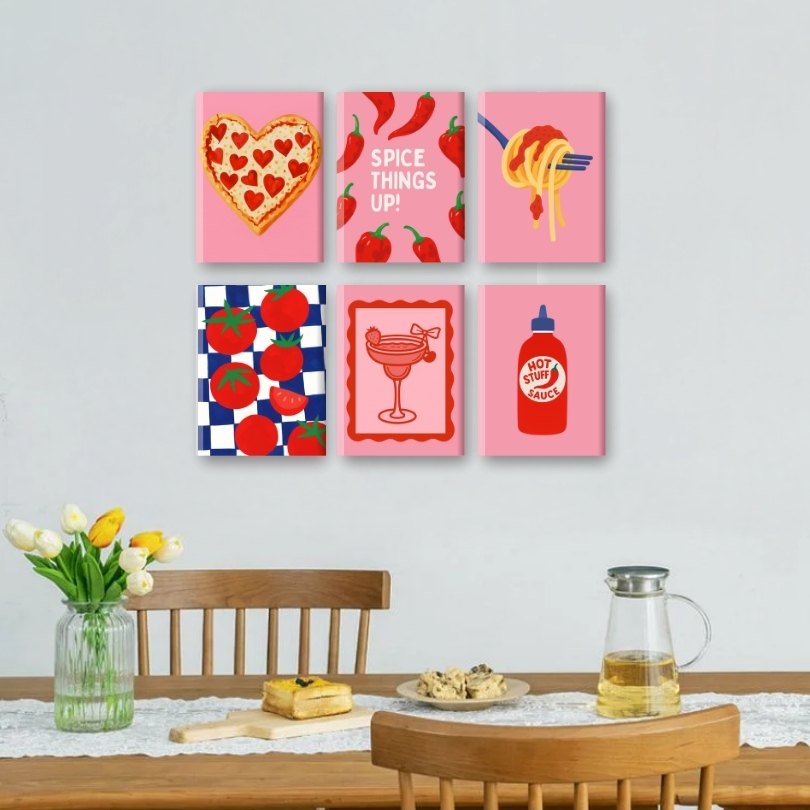 6 Mini Paintings | Spicy Set
