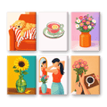 6 Mini Paintings - Sunny Comfort Set
