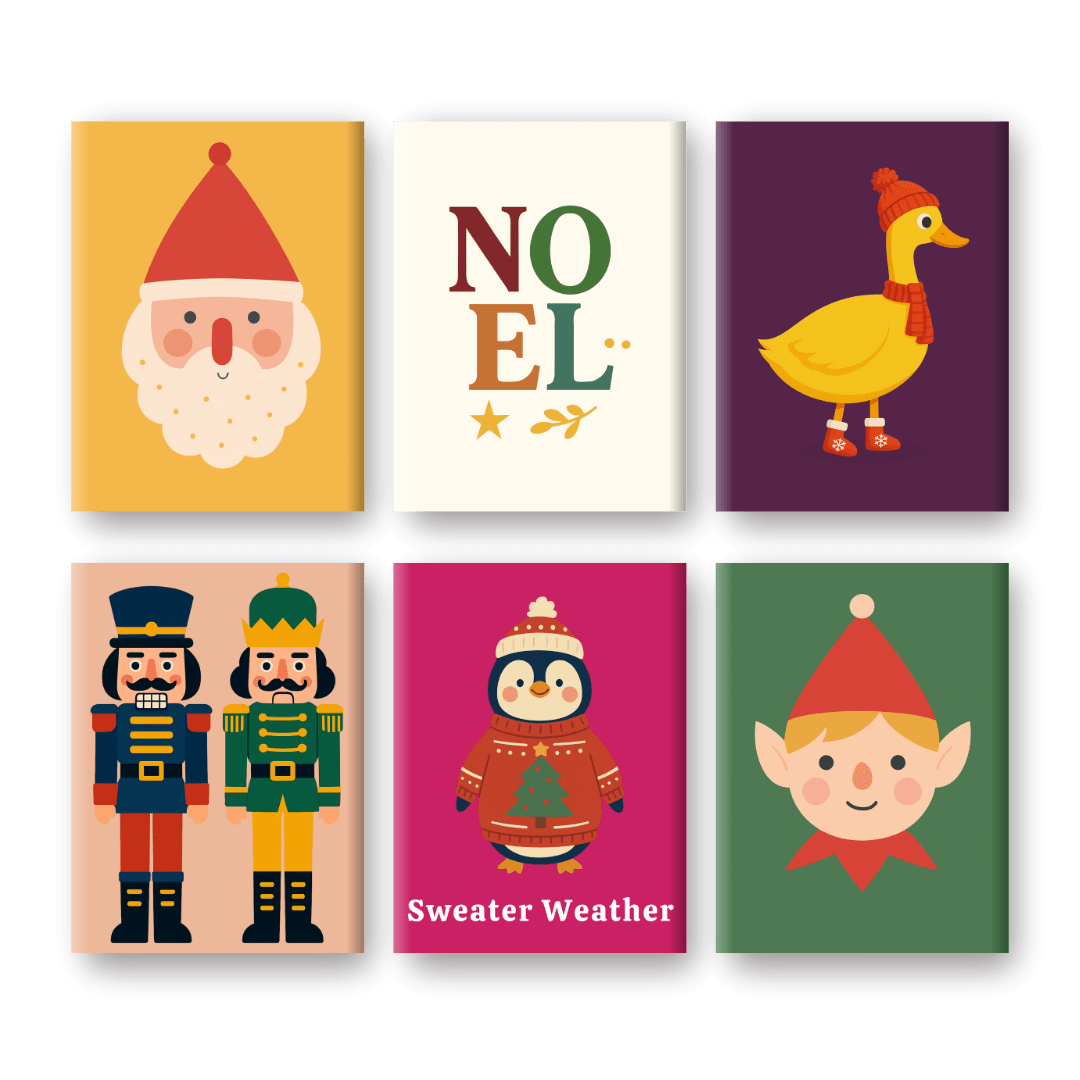 6 Mini Paintings | Sweater Weather Set