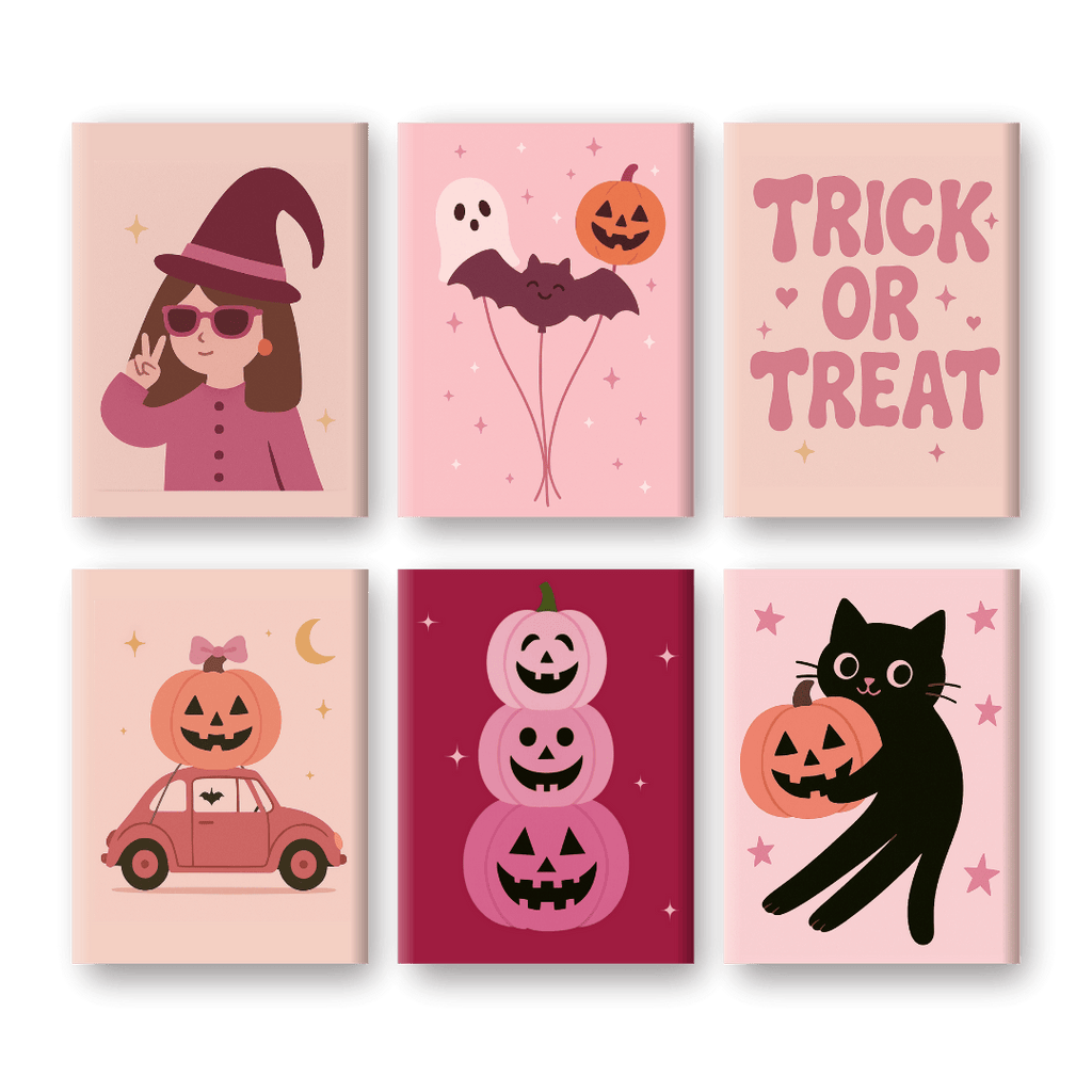 6 Mini Paintings - Trick Or Treat Set