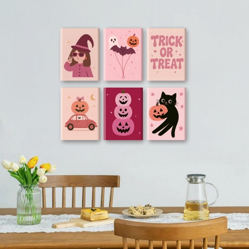 6 Mini Paintings - Trick Or Treat Set