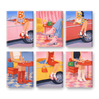 6 Mini Paintings - Vintage Glam Set