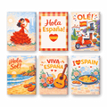 6 Mini Paintings - Viva Spain Set