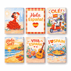 6 Mini Paintings - Viva Spain Set