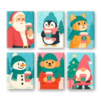 6 Mini Paintings | Warm Winter Sips Set