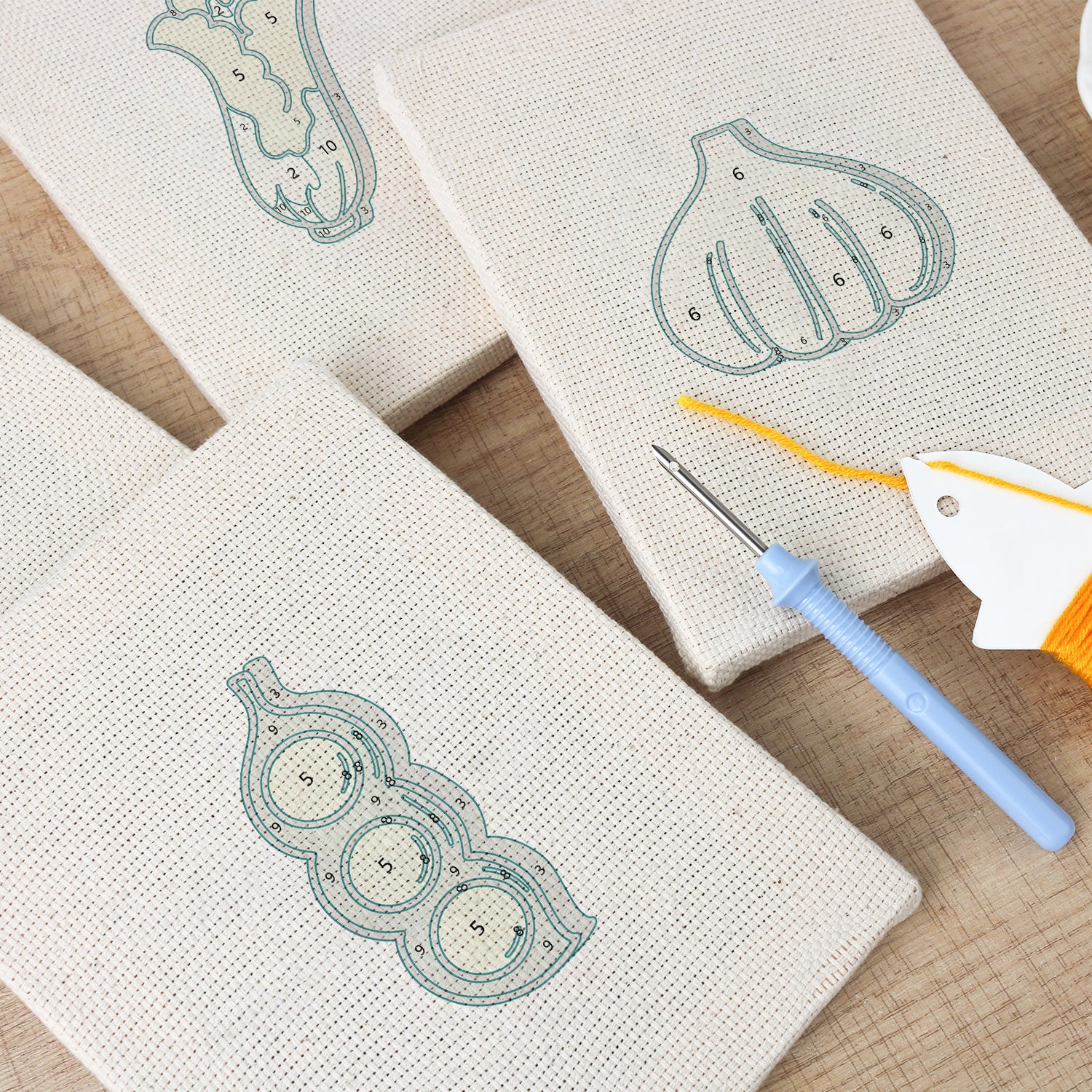 Fruits & Vegetables 1 | Mini Punch Needle Kit